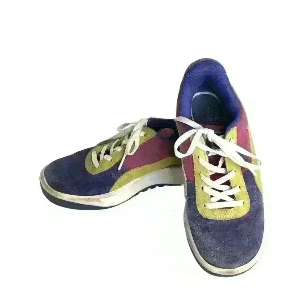 Puma girls sneakers V6 Youth 3 lace up lavender pink yellow
